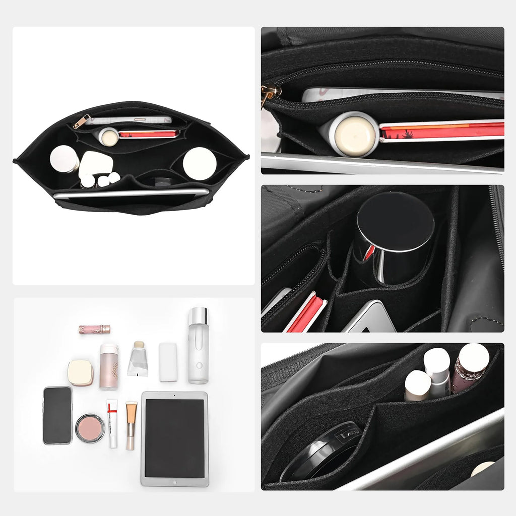 Felt Insert Bag Fits For Longchamp Handbag Liner Bag Felt Cloth Makeup Bag Support Trave detail view
