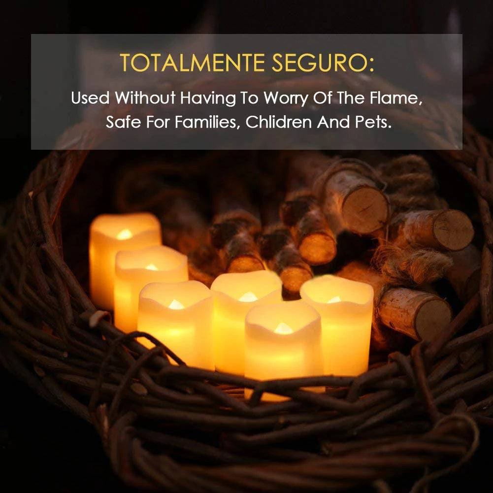 24 Pcs Flameless LED Tea Light Candles Warm White