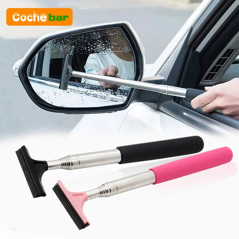 Car Rearview Mirror Cleaning Tool Telescopic Handle
