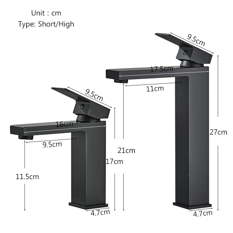 Stainless Steel Bathroom Faucet Deck Mount Single Handle