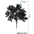 34cm Artificial Maple Leaves Branch Silk Fake Red Berries
