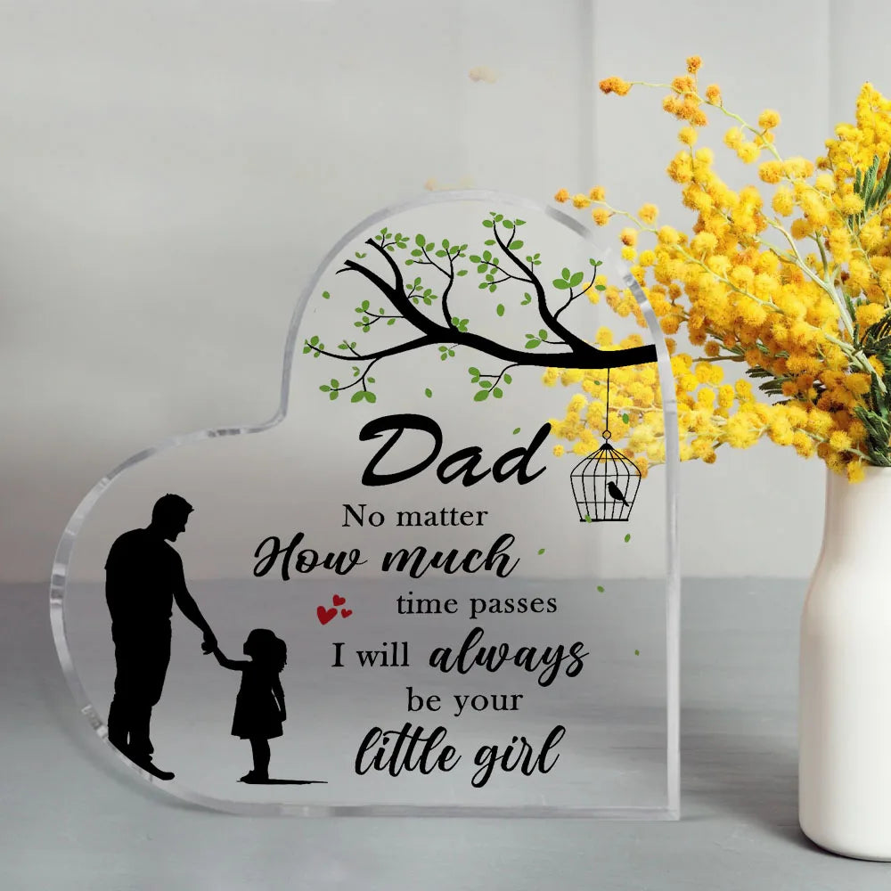 Father's Day Gift From Daughter | Laser Engraved Acrylic Plaque