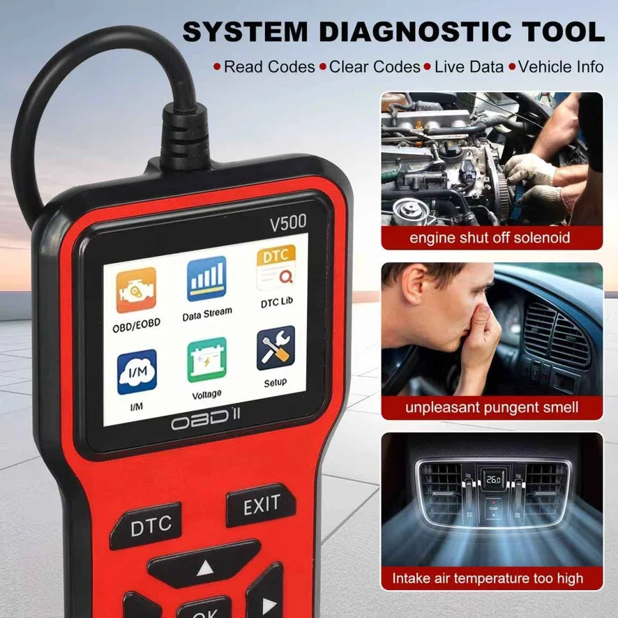 V500 OBD2 Scanner Car Diagnostic Tool with Color Screen