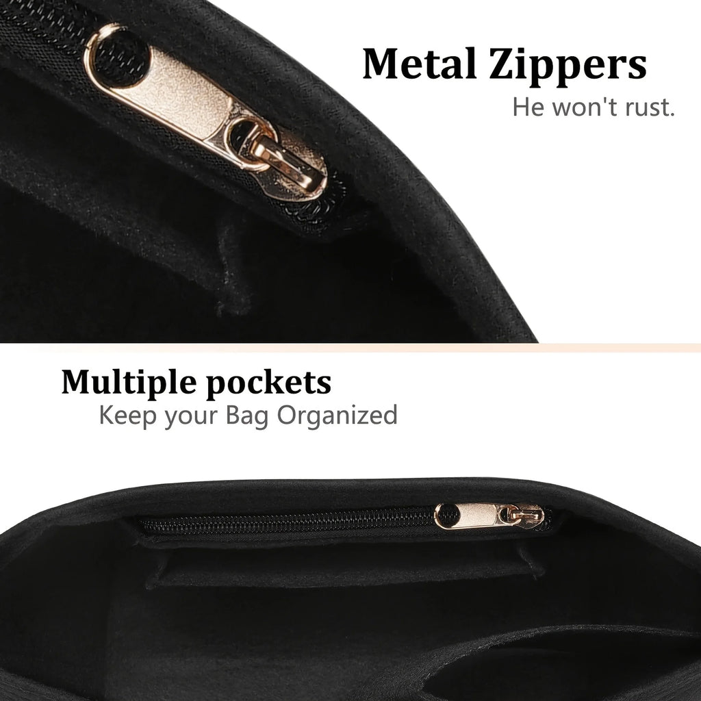 Felt Insert Bag Fits For Longchamp Handbag Liner Bag Felt Cloth Makeup Bag Support Tra close-up view