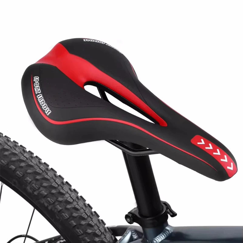 Hollow Gel Bicycle Saddle Cushion Imitation Leather Road Bike Seat