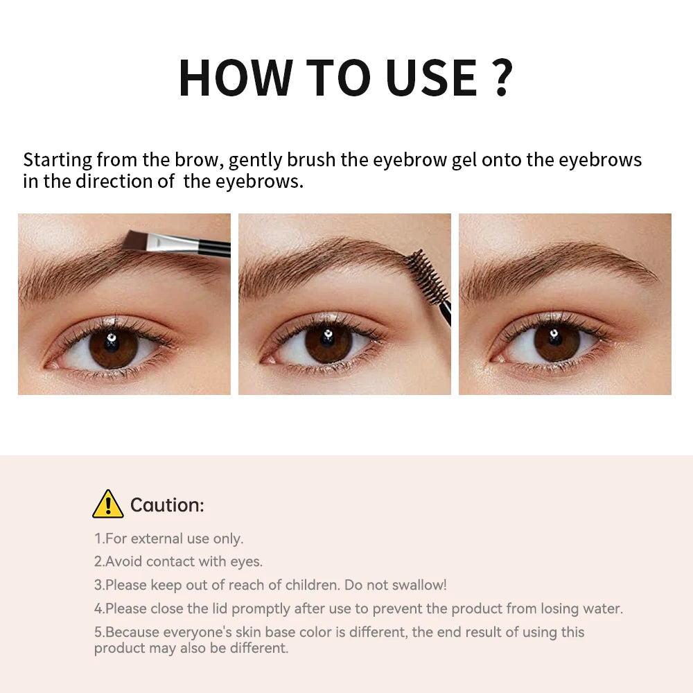 Long-lasting Eyebrow Enhancer Waterproof 3D Natural Eye Brow Pomade Gel With Brush
