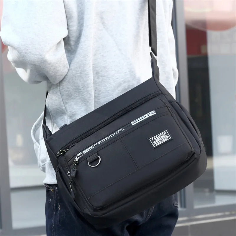 Men's Polyester Cross-Body Bag with Adjustable Strap lifestyle view