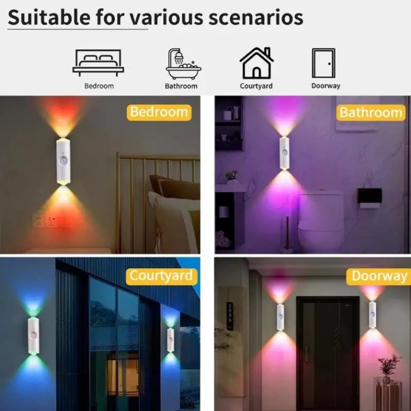 Rechargeable Magnetic Wall Lamp LED Motion Sensor Light Color Night Light Automatic Room detail view