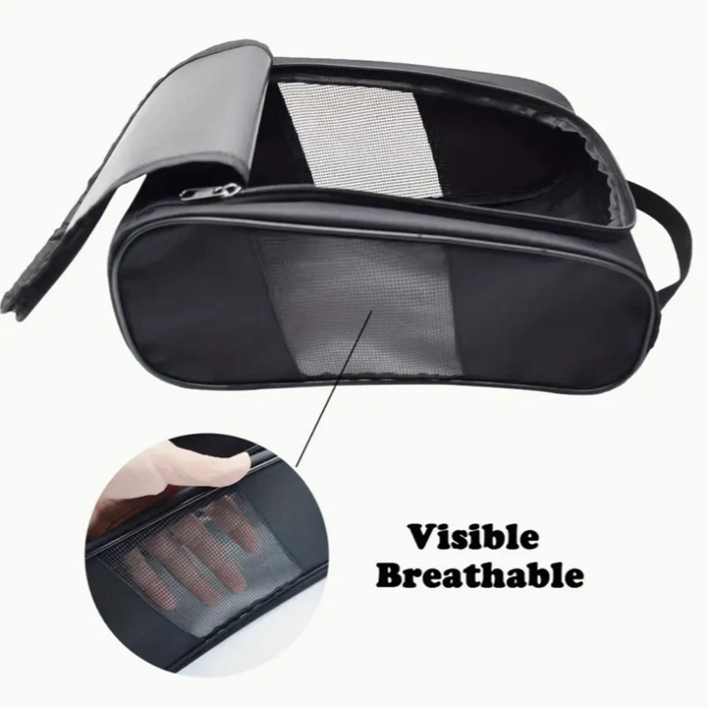 Portable Golf Shoe Bag Oxford Cloth Shoe Carrier Bags Breathable Lightweight Golf Handbag Dustproof Football Tennis Shoe Bag