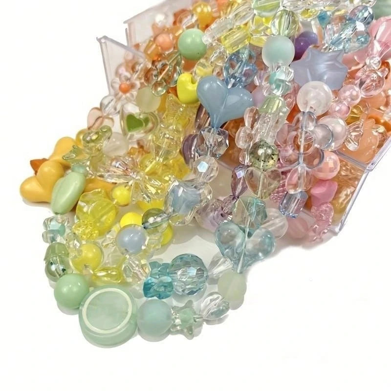 50g/pack Mixed Style Mixed Color Acrylic Loose Beads For Bracelet Necklace Jewelry Making Supplies DIY Handmade Accessory