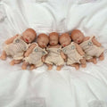4 inch 5pcs/set Cute Full Body Silicone Baby Dolls Lifelike Soft Silicone Mini Doll Birthday Xmas Gi