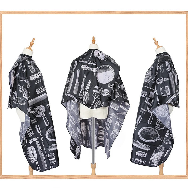 Hair Cutting Cape Waterproof PVC Salon Apron
