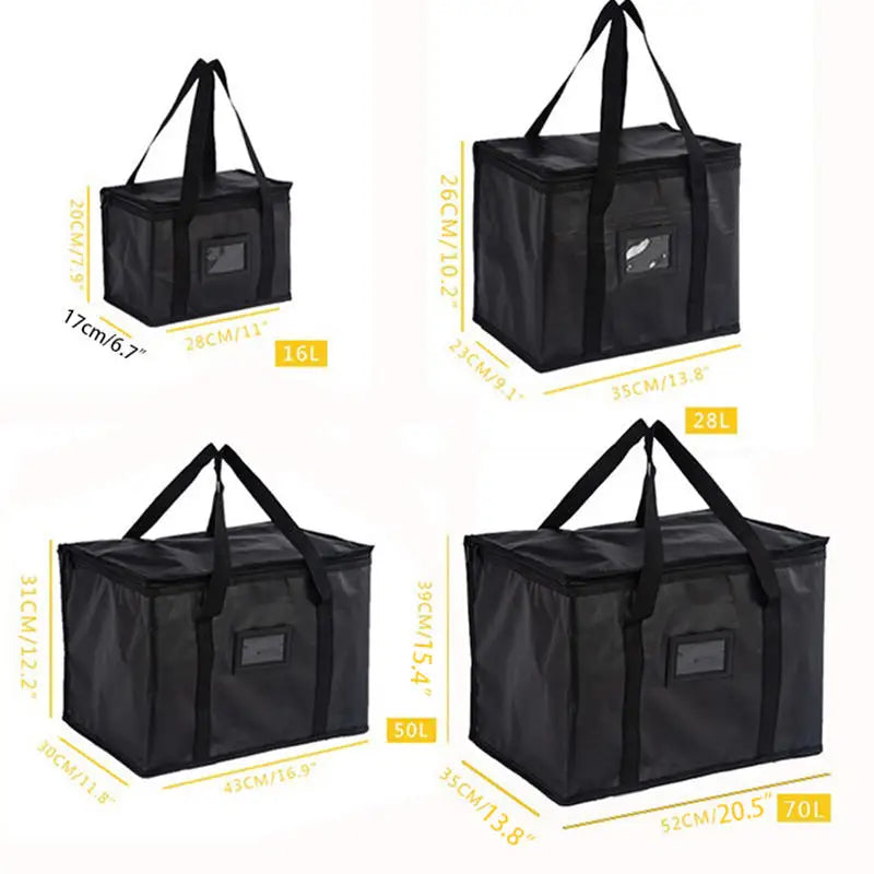Portable Large Food Delivery Insulated Bags Pizza Takeaway Thermal Warm Cooler Bag Camping Box Thermal Bag Picnic Drink Carrier