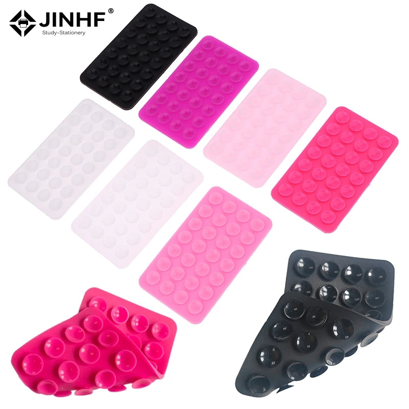 Silicone Suction Pad Double Sided For Mobile Phone Fixture Suction Cup Backed Adhesive Silicone Rubb
