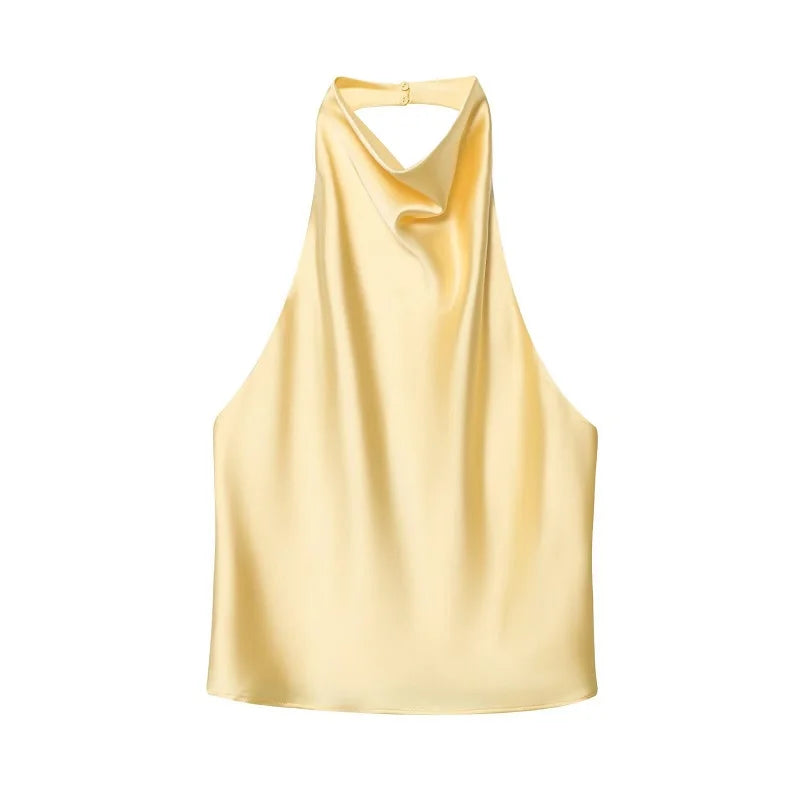 Women's Satin Backless Camisole Top