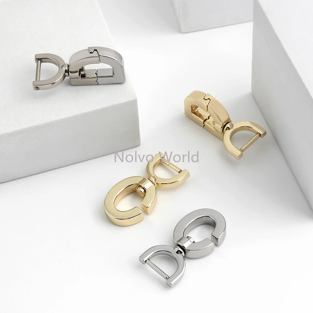 1/3/15Sets Metal Double Ring Buckles For Shoulder Bags Belt Hooks Clasp Locks Connector detail view