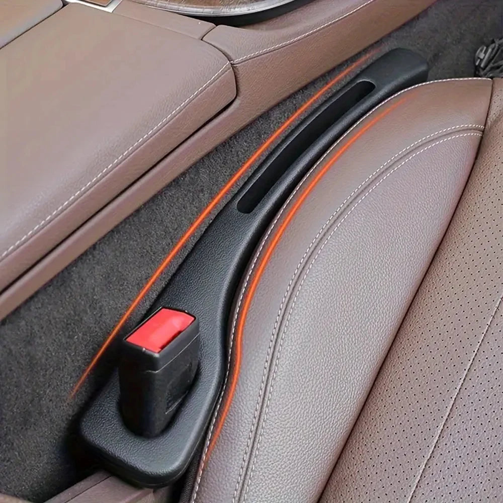 Car Seat Gap Filler Strip PU Leather 2 Pcs