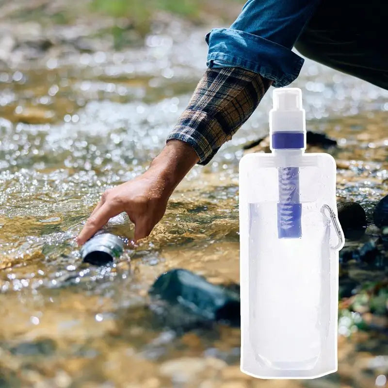 Foldable Water Filter Bottle 1000ml