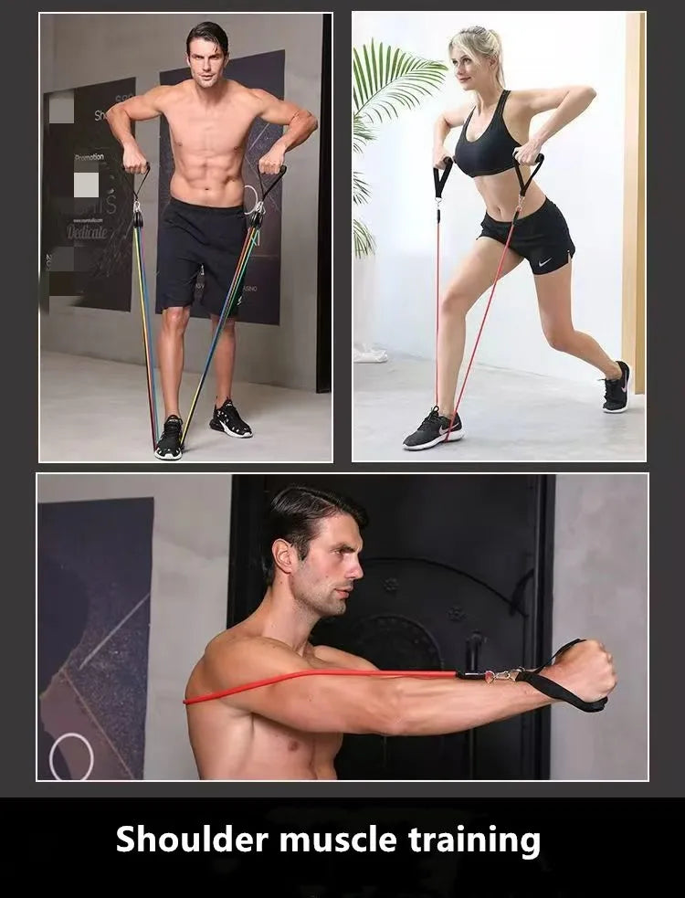 TPE Resistance Band Set with Door Anchor and Handles