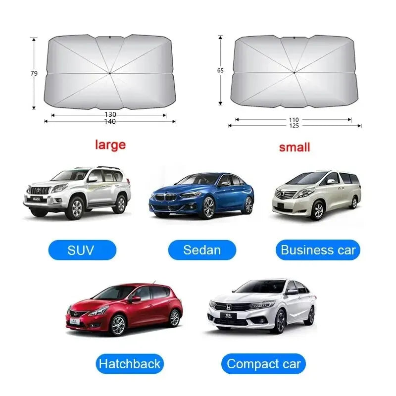 Car Windshield Sun Shade Umbrella Folding Front Parasol additional angle