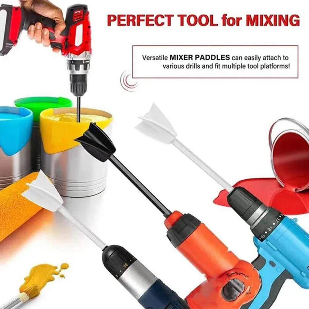6.35mm Hex Shaft Drill Mixer for Epoxy Resin & Paint - High Viscosity Stirring Paddle Attachment
