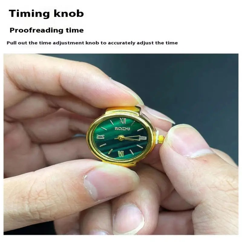 Hot Selling Finger Watch Ring Creative Movement Fashion Accessories Vintage Alloy She lifestyle view