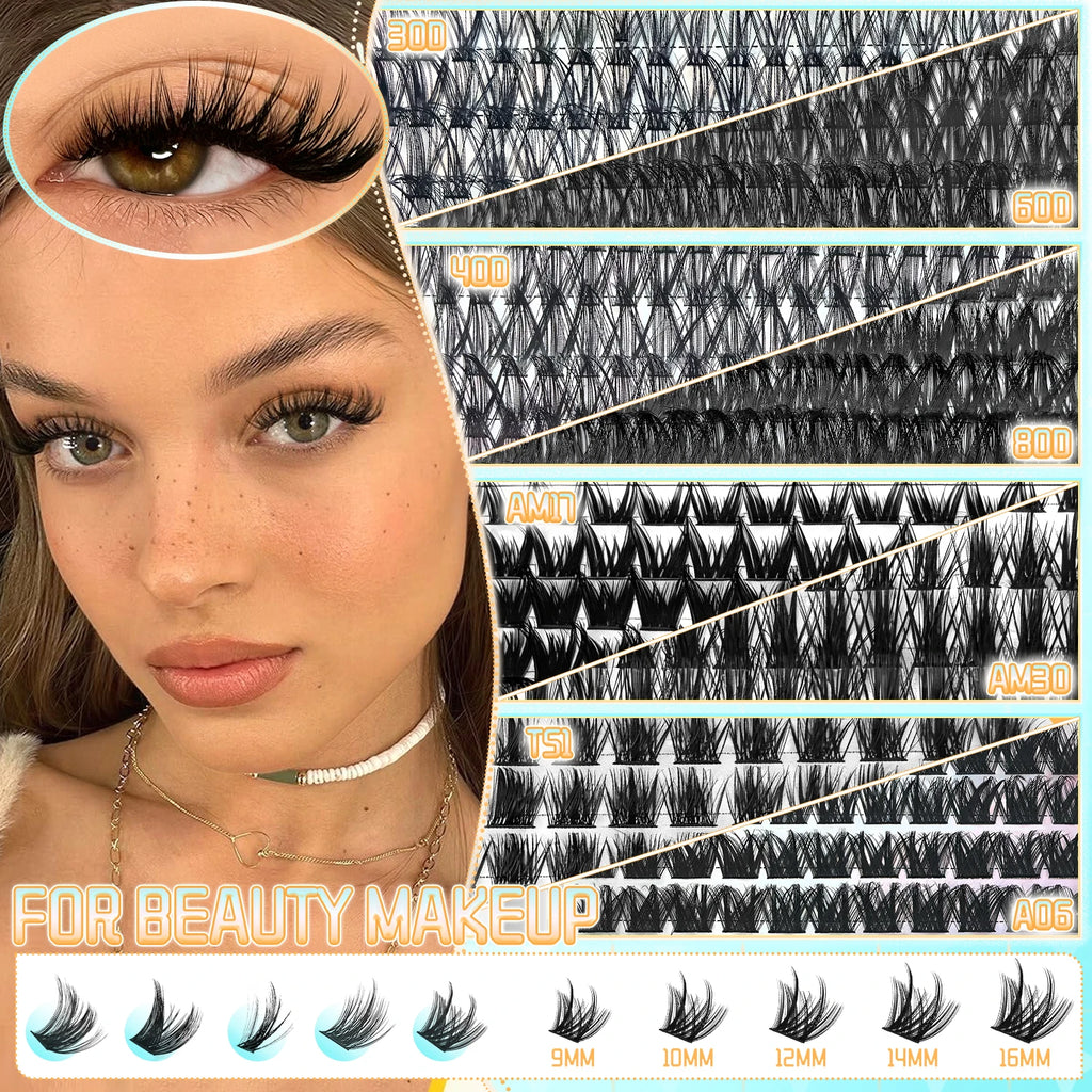 660PCS+132PCS Lash Clusters Kit All-in-One DIY Lash Extension Tools Set for Daily All-in detail view