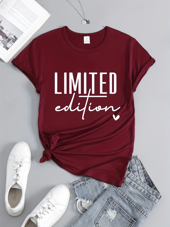 Women's Graphic T-Shirt Knit Crew Neck Print Tee