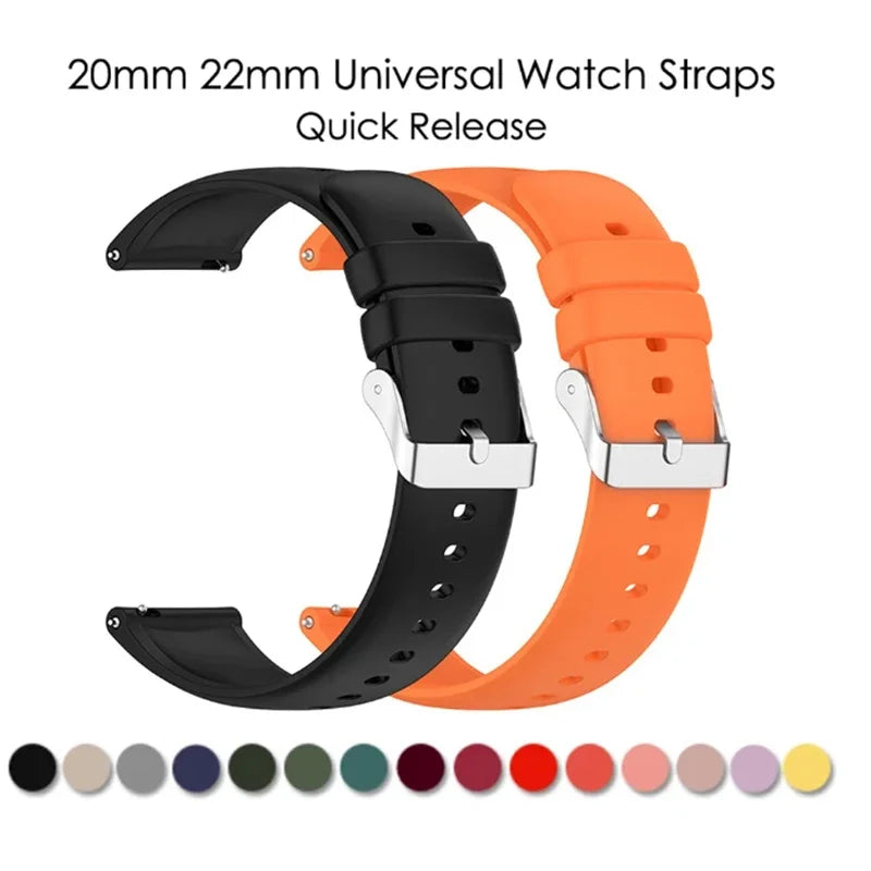 Silicone Watch Strap 20mm 22mm for P22 Smartwatch