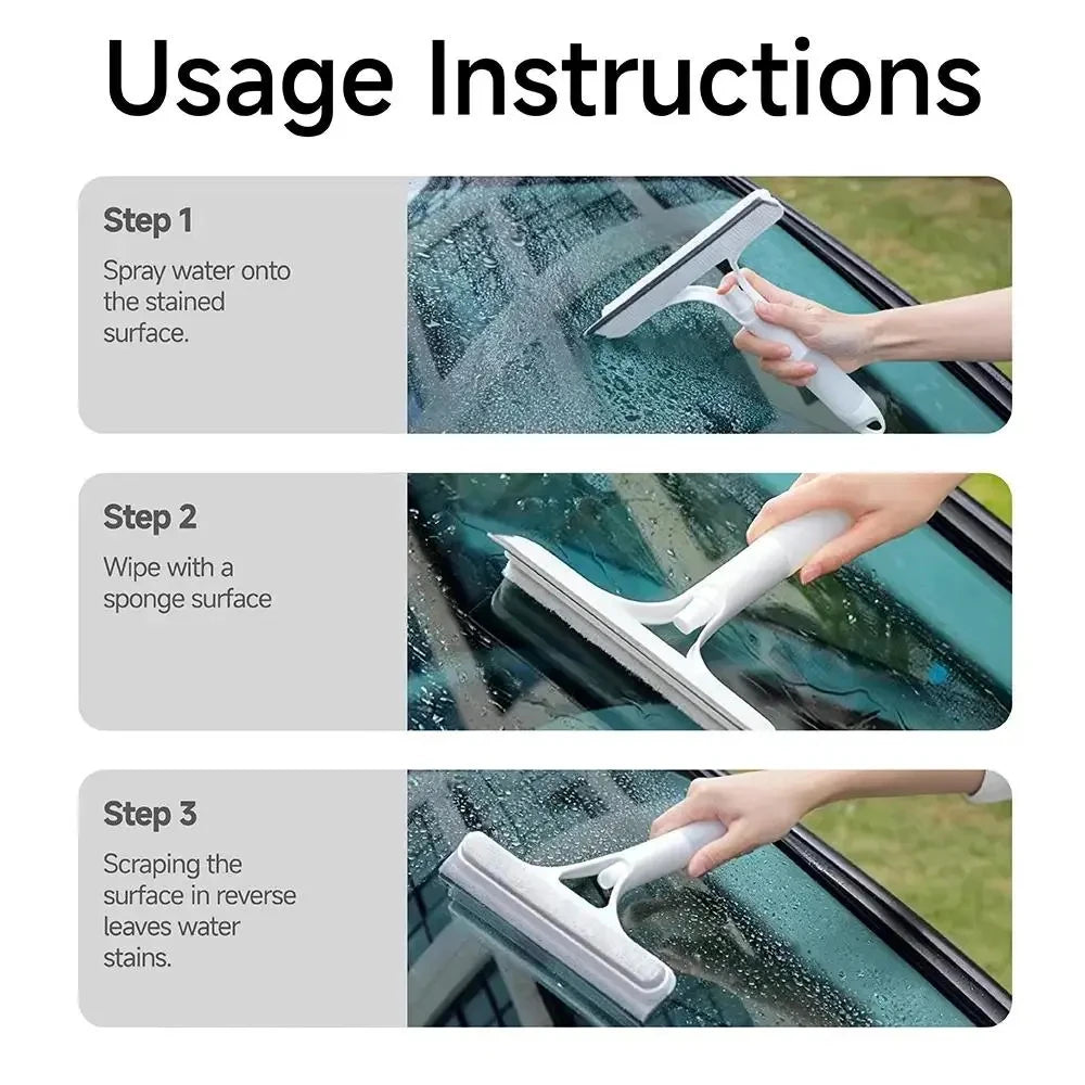 3‑In‑1 Multifunctional Window Cleaner, All‑in‑One Spray‑Scrub‑Squeegee Glass Wiper, Practical Household Cleaning Tool for Mirror, Shower Screen and Car Windows