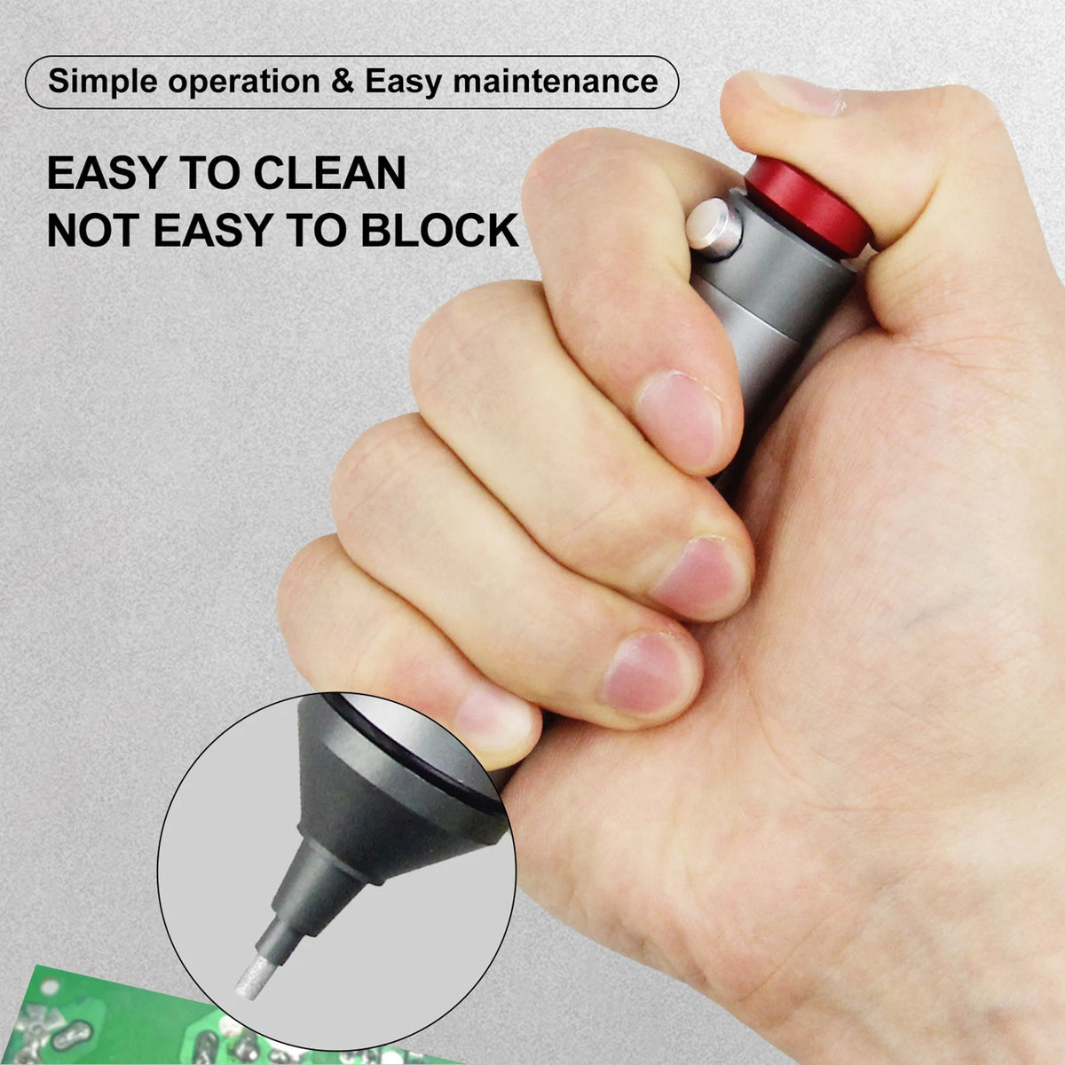 Portable Solder Sucker Pen Desoldering Pump Silicone Tip