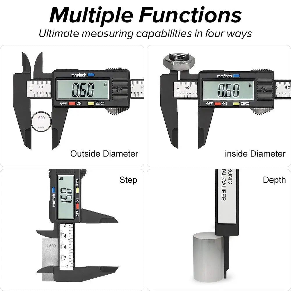 150mm Electronic Digital Caliper Vernier Depth Gauge alternate view