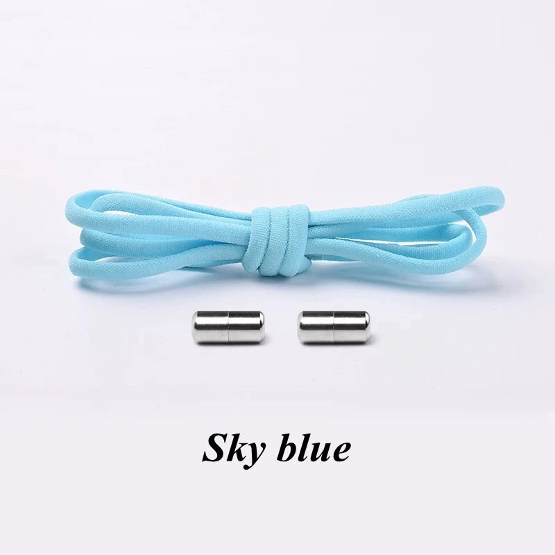 Elastic No Tie Shoelaces with Metal Lock for Sneakers One Size