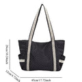 Women Shoulder Bag For Korean Vintage Canvas Cute Lace Large Capacity Tote Multi Pocket Handbag Fashion Round Dot Underarm Bag