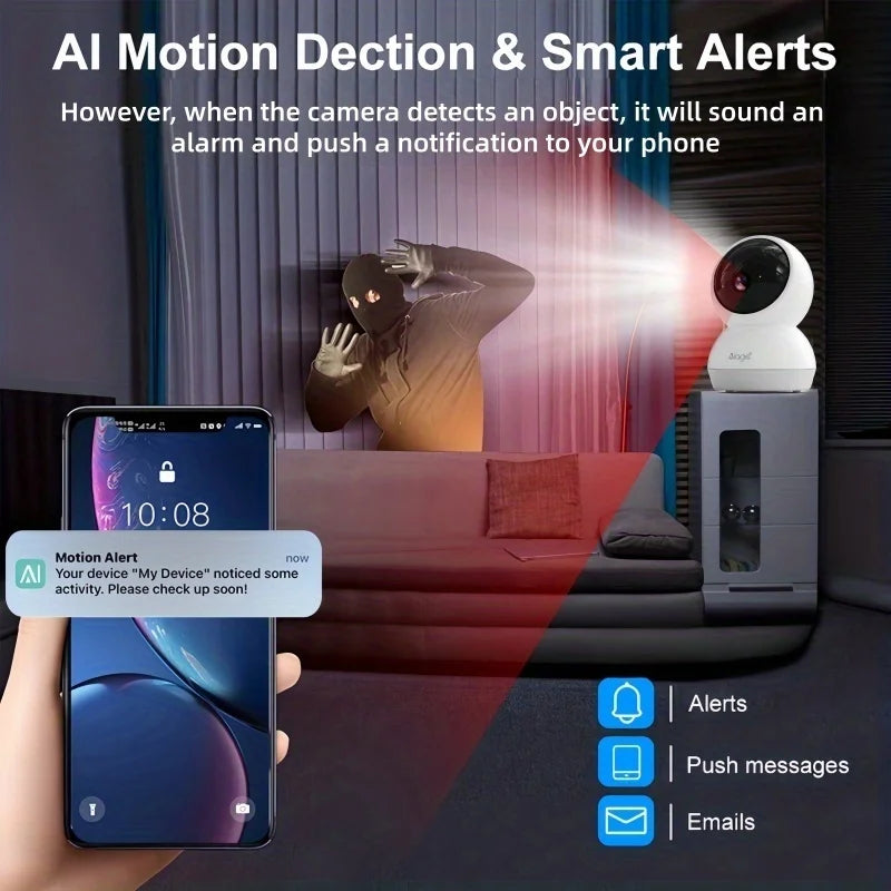 3K Pan Tilt Dog Camera with Phone App