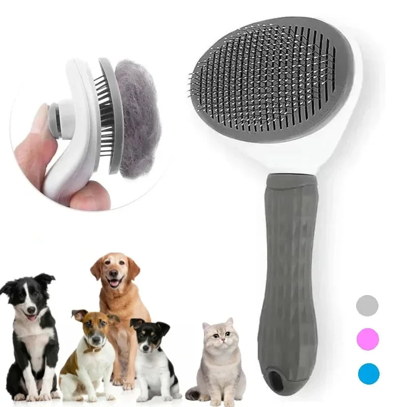 Pet Brush Comb Self Cleaning Hair Remover for Dogs Cats