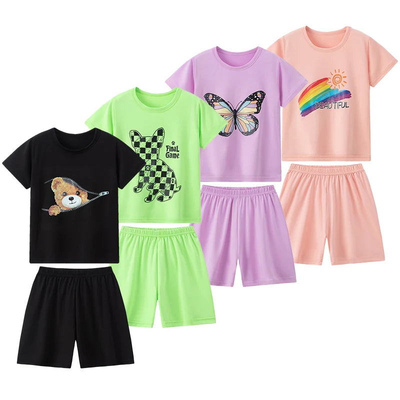2-Piece Summer Kids Shorts Set Casual Home Outdoor detail view