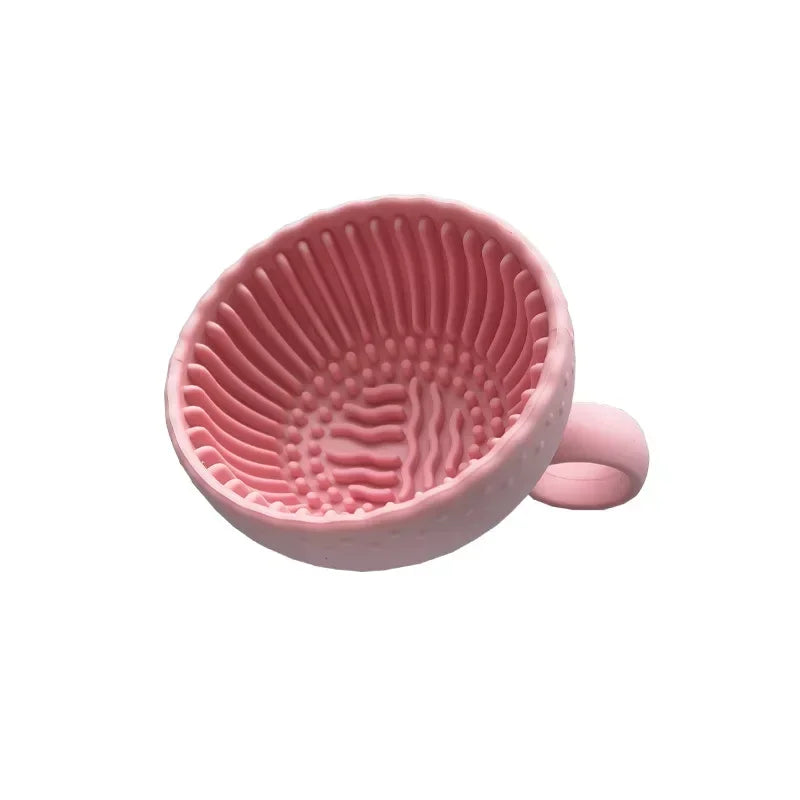 Makeup Brush Cleaner Folding Powder Puff Cleaning Bowl Eyeshadow Brushes Wash Clean M lifestyle view
