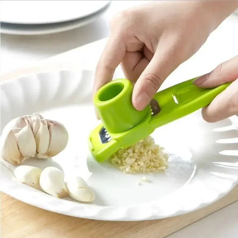 Mini Garlic Press Manual Green