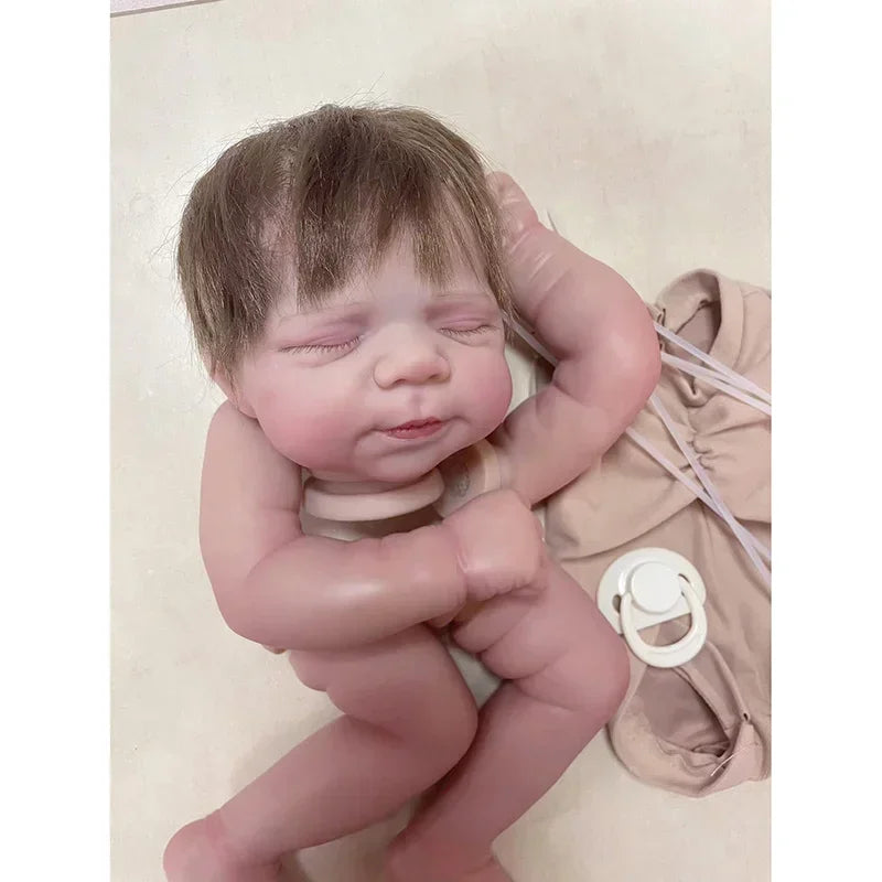 18inch Already Painted Kits Pascale Soft Vinyl Reborn Doll Kit Lifelike Baby 3D Paint lifestyle view