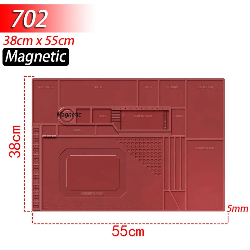 Soldering Station Mat Silicone Heat Resistant 932°F Anti-Static
