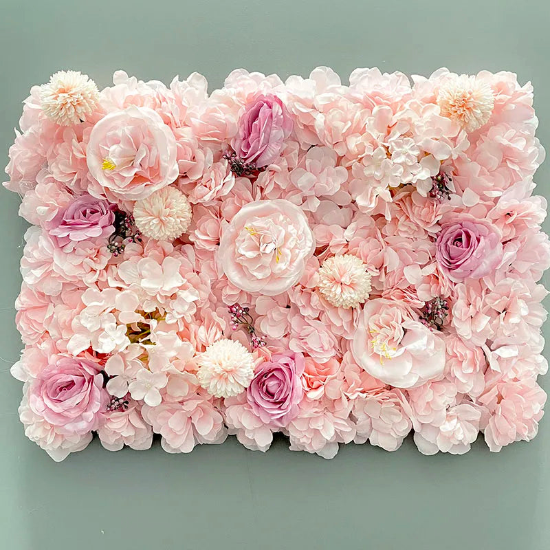 White Artificial Silk Rose Flower Row for Wedding Backdrop