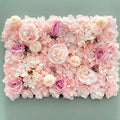 White Artificial Silk Rose Flower Row for Wedding Backdrop