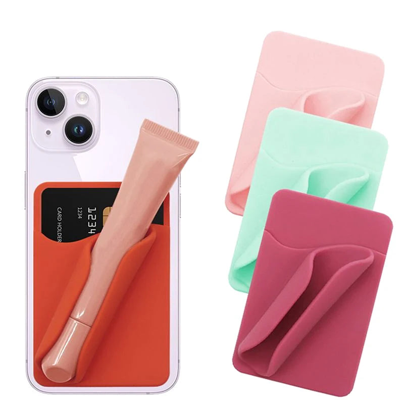 Mobile Phone Case Lipstick Storage Lip Glaze Mobile Phone Holder Card Portable Lipstick Lip Glaze Holder Paste Storage