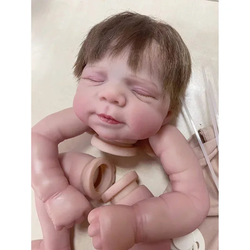 18inch Already Painted Kits Pascale Soft Vinyl Reborn Doll Kit Lifelike Baby 3D Painting detail view