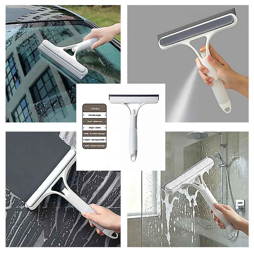 Multifunctional Glass Wiper with Spray Bottle