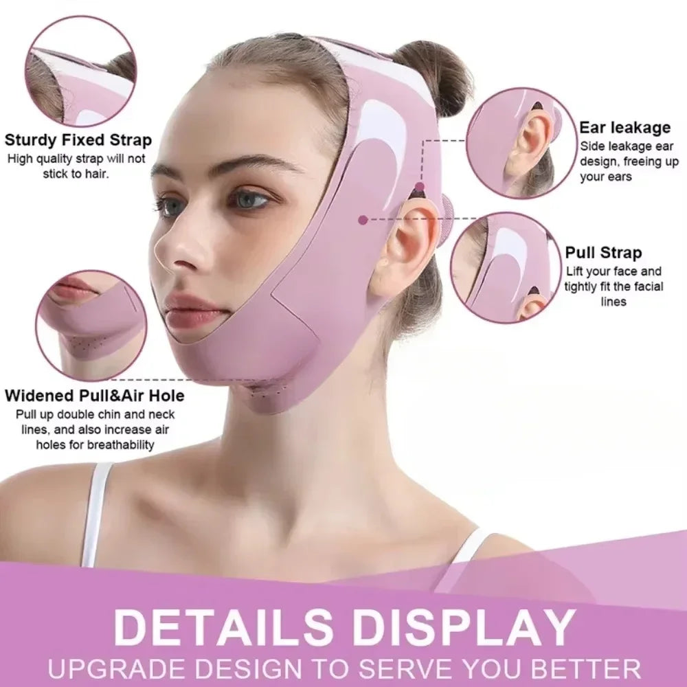 Elastic V Line Face Shaper Bandage Women Facial Contour Wrap Jawline Double Chin Support Daily Skin Care Tool