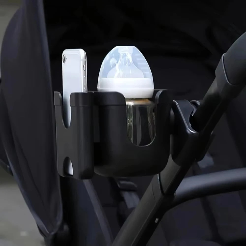 Pram Cup Holder Anti-Slip Plastic Stroller Bottle Holder additional angle
