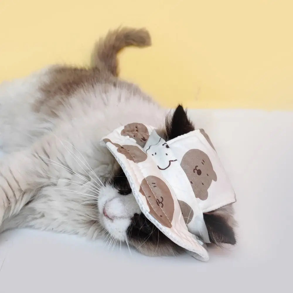 Fashion Adjustable Pet Sun Hat Breathable Outdoor Cat Sunscreen Hat Travel Cat Dog Pet Fisherman Hat