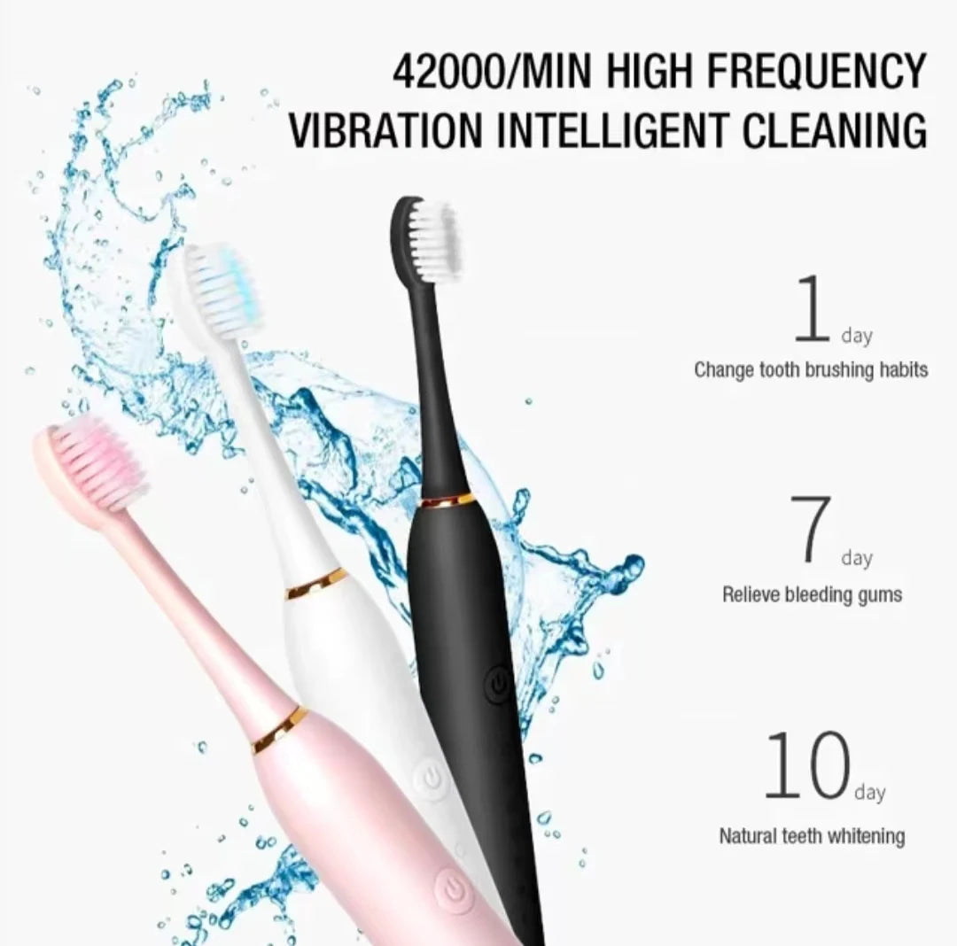 Sonic Electric Toothbrush USB Rechargeable Soft Bristle Brush detail view
